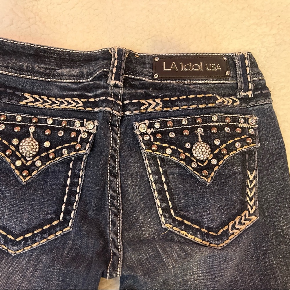 LA Idol USA Dark Wash Bootcut Jeans - Picture 5 of 5